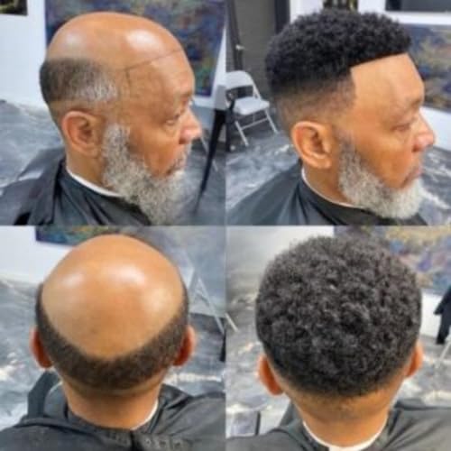 Afro Toupee for Black African Men
