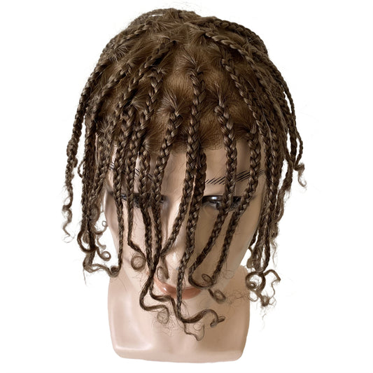 Postiche en dentelle Box Braids pour hommes 