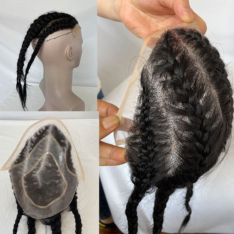 Four Braids Aka Double Mens Hairpiece