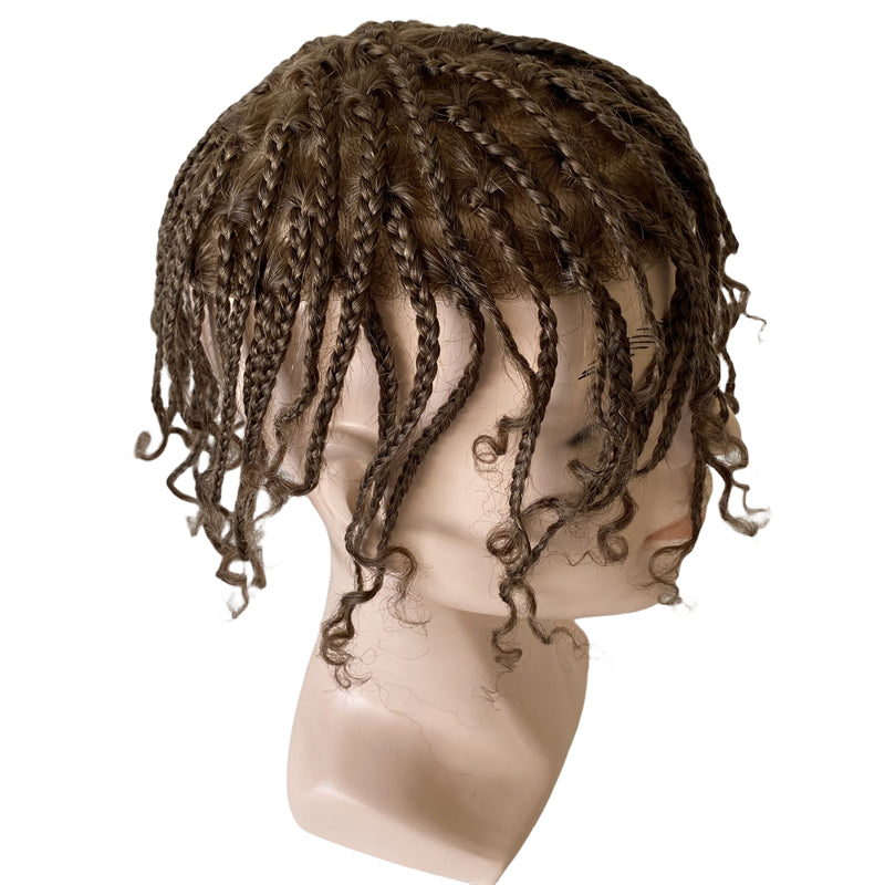 Postiche en dentelle Box Braids pour hommes 