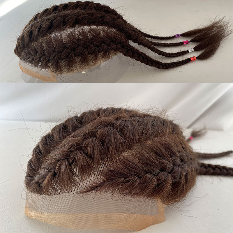 Four Braids Aka Double Mens Hairpiece